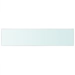 vidaXL Panneau pour étagère Verre transparent 110 x 25 cm