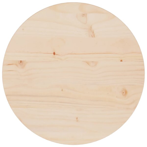 vidaXL Dessus de table Ø40x2 5 cm Bois de pin massif