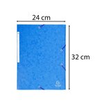 Chemise À Élastiques Maxi Capacity Carte Lustrée 425gm2 - A4 - Bleu - X 25 - Exacompta