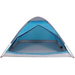 vidaXL Tente de camping à dôme 2 personnes bleu imperméable
