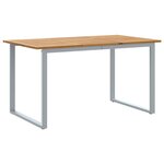 vidaXL Table de jardin pour repas Gris 140 x 80 x 75 cm