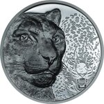 Monnaie SNOW LEOPARD Wild Mongolia 2 Oz Argent 1000 Togrog Mongolia 2024 (PRÉCOMMANDE)