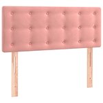 vidaXL Sommier à lattes de lit avec matelas Rose 90x190 cm Velours