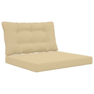vidaXL Coussin de canapé d'extérieur 2 Pièces Beige Polyester