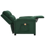 vidaXL Fauteuil de massage Vert foncé Tissu