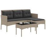 vidaXL Ensemble de canapé de jardin avec coussin 2 Pièces polyrotin