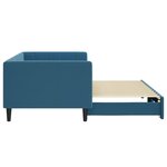 vidaXL Lit de jour avec lit gigogne bleu 90x200 cm velours