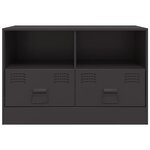 vidaXL Meubles TV 2 Pièces noir 67x39x44 cm acier