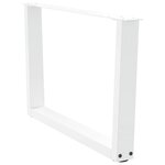 vidaXL Pieds de table basse en forme de V  2 pièces  blanc  70 x (42-43 3) cm  acier