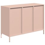 vidaXL Buffet rose 101 5x39x73 5 cm acier laminé à froid