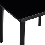 vidaXL Ensemble à manger de jardin avec coussins 3 Pièces Noir