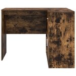 vidaXL Bureau d'angle en chêne fumé 102x88x75 cm en bois d'ingénierie