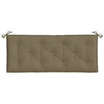 vidaXL Coussins de banc de jardin lot de 2 taupe mélangé tissu