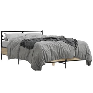 vidaXL Cadre de lit sans matelas chêne sonoma 120x200 cm
