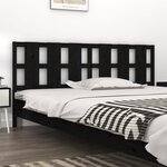 vidaXL Tête de lit Noir 205 5x4x100 cm Bois massif de pin