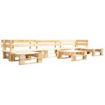 vidaXL Salon de jardin palette 6 Pièces naturel bois