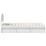 vidaXL Cadre de lit Blanc 100 x 200 cm Bois de pin massif