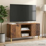 vidaXL Meuble TV 102 x 34 5 x 50 cm Bois ancien Bois d'ingénierie
