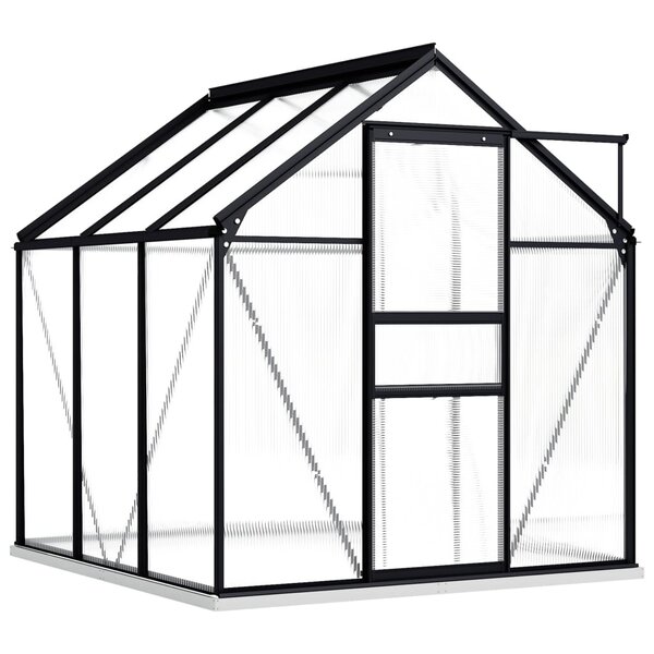 vidaXL Serre avec cadre de base Anthracite Aluminium 3 61 m²