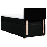 vidaXL Sommier à lattes de lit avec matelas Noir 90x190 cm Tissu