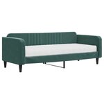 vidaXL Lit de jour avec matelas vert foncé 90x200 cm velours