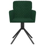 vidaXL Chaises pivotantes à manger lot de 2 Vert foncé Velours