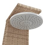 vidaXL Douche d'extérieur beige 55x60x224cm résine tressée bois acacia