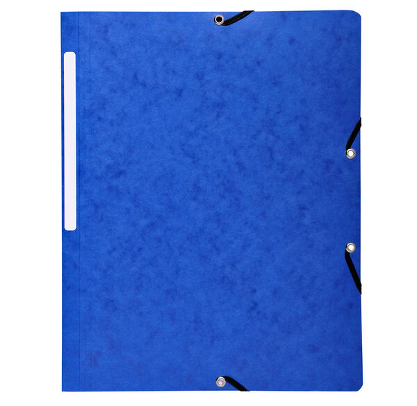 Chemise S/Rabat 4 5/10ème ELAS+ETIQ bleu x 10 EXACOMPTA