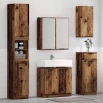 vidaXL Ensemble de mobilier de salle de bain 4 Pièces Bois ancien
