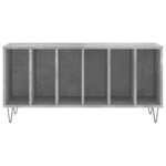 vidaXL Armoire à disques gris béton 100x38x48 cm bois d'ingénierie