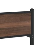 vidaXL Cadre de lit en métal sans matelas chêne marron 160x200 cm