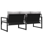 vidaXL Banc de jardin Noir 61 x 72.5 x 71 cm Acier