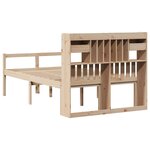 vidaXL Lit bibliothèque sans matelas 135x190 cm bois de pin massif