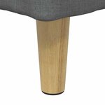vidaXL Pouf de rangement avec coussin Gris foncé 80 x 80 x 45 cm tissu