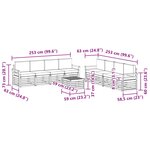 vidaXL Ensemble de canapés d'extérieur 9 pc Naturel et gris clair