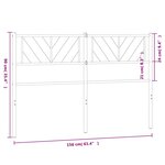 vidaXL Tête de lit métal noir 150 cm