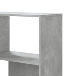 vidaXL Bibliothèque d'angle à 4 niveaux gris béton bois d'ingénierie