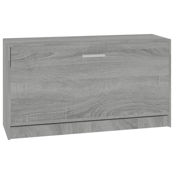 vidaXL Banc à chaussures Sonoma gris 80x24x45 cm Bois d'ingénierie
