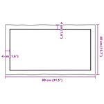 vidaXL Dessus de table bois massif traité bordure assortie