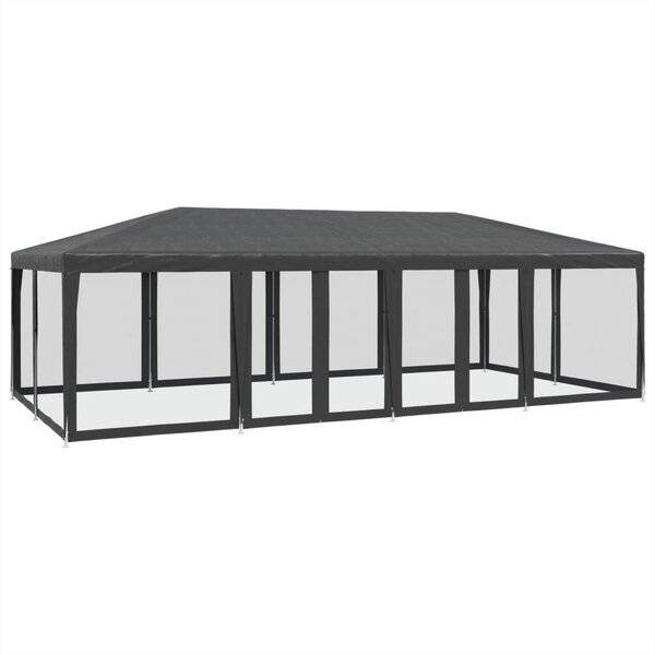 vidaXL Tente de fête avec 12 parois latérales maille anthracite 8x4 m