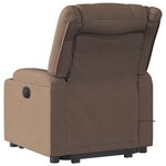 vidaXL Fauteuil de massage inclinable Marron Tissu