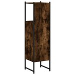 vidaXL Armoire de salle de bain chêne fumé 33x33x120 5 cm