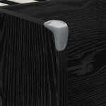 vidaXL Cadre de lit pour enfants avec rangement Chêne noir 90 x 190 cm