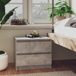 vidaXL Table de chevet Gris béton 50x39x43 5 cm Aggloméré