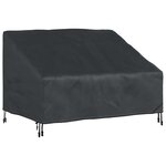 vidaXL Housse de banc de jardin Noir 130 x 95 x 40 / 80 cm Tissu 600D