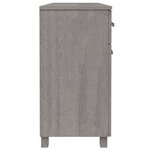 vidaXL Buffet HAMAR Gris clair 113x40x80 cm Bois massif de pin