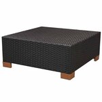 vidaXL Salon de jardin 8 Pièces avec coussins résine tressée noir