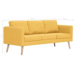 vidaXL Ensemble de canapé 2 Pièces tissu jaune
