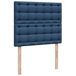 vidaXL Sommier à lattes de lit avec matelas bleu 120x190 cm tissu