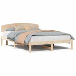 vidaXL Cadre de lit Marron 160 x 200 cm Bois de pin massif